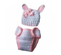 UPKOCH Adorable Newborn Photography Props Crochet Rabbit Costume for Easter Baby Photo Sessions