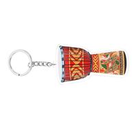 UPKOCH African Drum Keychain Acrylic and Iron Red Music Accessory | Decorative Keyring, Stylish Backpack Pendant, Daily Wear Item, Party Bag Filler, Gift Choice