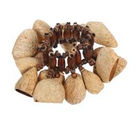 UPKOCH African Tribal Nut Shell Bracelet Shaker Natural Hand Percussion Rattle Handbell Musical Instrument Accessory for Dance Parties and Traditional Performances
