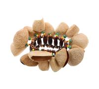 UPKOCH African Tribal Style Nut Shell Handbell Bracelet, Handmade Seed Shell Percussion Instrument Wristband for Dance and Yoga, Traditional Drum Accessories for Music Enthusiasts