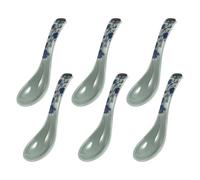 UPKOCH Anti-Fall Soup Spoons 5.71 Inch Household Ceramic Porridge and Dessert Spoons with Smooth Surface and Comfortable Grip for Home Kitchen Use