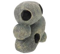 UPKOCH Aquarium Fish Tank Hideout Cave - Realistic Resin Stone Shelter for Cichlids and Shrimp Breeding, Decorative Aquarium Ornament for Fish Hiding and Habitat Enrichment