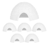 UPKOCH Arctic Igloo Figurine Set 6Pcs with Animal Models for Boys and Winter Scenes and Cake Decoration