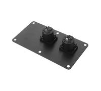 UPKOCH Audio Speaker Panel Dual Xlr Connector Plate Aluminum Alloy Back Panel Speaker Wiring Junction Board for Stage Performance and Professional Sound Systems
