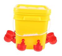 UPKOCH Automatic Chicken Feeder and Waterer Poultry Feeding Supplies 12l Trough 8 Water Bowls for Farm and Backyard Chicken Raising