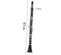 UPKOCH B♭ Clarinet for Beginners and Students - Black Bakelite Clarinet Set Case, Cleaning Cloth, and Accessories - Practice and Orchestra Woodwind Instrument for Youth and Adult Concert Use