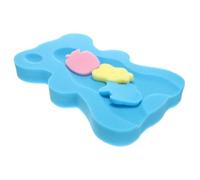 UPKOCH Baby Bath Sponge Mat Infant Bath Cushion Newborn Non-Slip Thick 5.5cm Blue Sponge Pad for Baby Shower