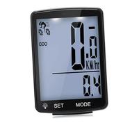 UPKOCH Bicycle Odometer Speedometer with Large LCD Display Multifunctional Bike Computer for Speed Distance Weather Resistant Compact Cycling Odometer with Backlight Black Case