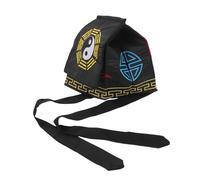 UPKOCH Black Traditional Chinese Taoist Hat Comfortable Lightweight Costume Cap for Adults Authentic Cosplay Accessory for Halloween Ghost Festival Party and Stage Performances