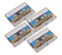 UPKOCH Blank Cassette Tapes with Plastic Material 30 Minutes 4pcs Audio Recording Tape round Edges , Easy to Use Vintage Style for DIY and Birthday Voice Recordings