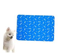 UPKOCH Bone Printed Dog Pee Pads Water Absorbent Slip Pet Training Mat Blue S Reusable Cloth Material for Comfortable Safe Indoor Toilet Training