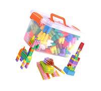 UPKOCH Boy Girl's Building Blocks Colorful with Drawing for Cognitive Development Educational Toy for Boy Girl to Enhance Imagination and Hands Skills