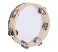 UPKOCH Boy Girl's Tambourine Double Row Bell Drum Metal Jingles for Hand Clapping Tambourine Dance Rhythm Percussion