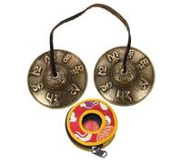 UPKOCH Brass Bell Cymbals Bell for Religious Ceremony Practice at Home Temple Meditation