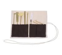 UPKOCH Brass Incense Making Tool Kit Easy to Use 7pcs with Handle Brush and Incense Spoon Decorative Craft Set High-grade Golden Material for Living Room and Hotels