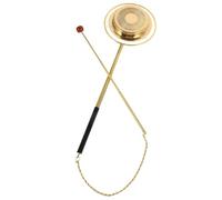 UPKOCH Brass Temple Instrument Buddhist Hand Bell Lightweight and Easy to Carry with Delicate Design Gift for Buddhists and Buddhism Practice