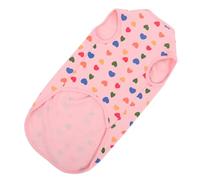 UPKOCH Breathable Summer Pet Shirt for Dogs and Cats Lightweight Cotton Adorable Colorful Heart Vest Comfortable Two Legged Tee for Cozy Wear and Stylish Pet Accessory in Pink S