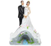 UPKOCH Bride and Groom Cake Topper Wedding Cake Decoration Resin Couple Doll Wedding Decor