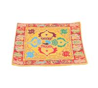 UPKOCH Buddhist Sound Bowl Pad Dual Layer Embroidered Mat Non Slip Cushion Durable Religious Accessory for Meditation and Singing Bowls with Strong Buddhist Symbolism