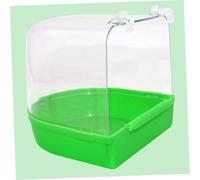 UPKOCH Caged Bird Bath Plastic Covered for Small Birds Budgies Canaries Parrots Suitable for Cage Use Random Color Random Color