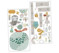 UPKOCH Cartoon Animals Tree Height Chart Wall Sticker for Room Nursery Growth Chart Decal with Colorful Forest Design