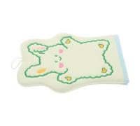 UPKOCH Cartoon Rabbit Exfoliating Bath Glove Scrubbing Fabric Dual Sided Gentle Cleaning Mitt for Adults with Adorable Bunny Crochet Applique for Dead Skin Removal