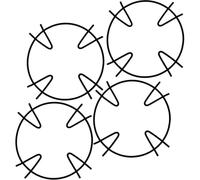 UPKOCH Cast Iron Wok Ring Support 4pcs Gas Stove Burner Grate Universal Non-Slip Stove Wok Stand Rack Cooktop Range Pan Holder for Butter Warmer Small Saucepan