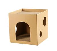 UPKOCH Cat House Scratcher Semi Closed Kitten Scratching Pad Durable Pet Supply for Indoor Cats Comfortable Design for Claw Grooming and Play for Happy Days at Home