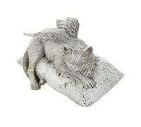 UPKOCH Cat Memorial Angel Statue Resin Garden Ornament Tribute Figurine Outdoor Indoor Pet Memorial Grave Marker Healing Reminder for Cat Loss