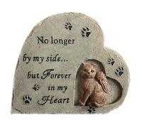 UPKOCH Cat Memorial Stone Resin Pet Grave Marker Angel Heart Design Outdoor Garden Tombstone for Lost Cats Pet Memorial Ornament