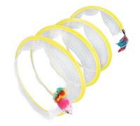 UPKOCH Cat Tunnel with Mouse for Indoor Cats Interactive Spring Tunnel for Self-play and Hunting Instinct Stimulation to Anxiety and Encourage Exercise
