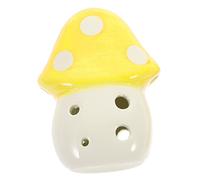 UPKOCH Ceramic 6-hole Mushroom Ocarina in c Key for Kids and Beginners, Yellow Small Ceramic Ocarina Instrument, Children's Musical Toy for Practice and Learning