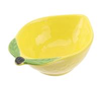 UPKOCH Ceramic Fruit Seasoning Dish Set of 2 Lemon Shaped Bowls 6.5 Inch Fruit Bowls for Snacks Sauces Dried Fruits Serving at Family Gatherings and Parties