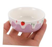 UPKOCH Ceramic Hamster Food Bowl Set 2pcs Small Non-spill Feeding Dish Blue and Purple for Rabbits Guinea Pigs Chinchillas and Small Animals