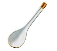 UPKOCH Ceramic Ladle Spoon for Kitchen and Restaurant Use, Comfortable to Use with Smooth Surface, White Porcelain Soup Spoon for Stirring and Serving