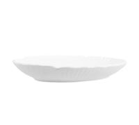 UPKOCH Ceramic Oval Decorative Plate for Cheese and Salads, White | Vintage Deep Bowl Shape, Multifunctional Tabletop Styling, for Food Photos, Home Decor and Table Setting