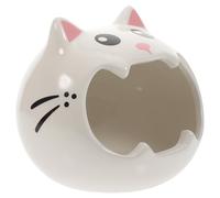 UPKOCH Ceramic Small Pet Nest Hut for Hamster Hedgehog Guinea Pig with Cooling Effect, Summer Hideout House, Sturdy Small Animal Sleeping Hideaway Assorted style