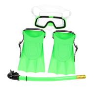 UPKOCH Child Snorkeling Gear Set with, Short Swimming Fins Size 25-30, Lightweight Diving Goggles and Breathing Tube for Boys and Girls, Portable Snorkel Equipment for Pool and Beach Use