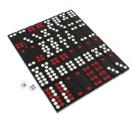 UPKOCH Chinese Traditional Paigow Game Tiles Engraved Surface Chinese Poker Board Game for Party Family Friends Entertainment