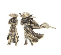 UPKOCH Chinese Warrior Statue Miniature Garden Decors Office Decor Chinese Statues Micro Landscape for Bonsai and Desktop Ancient Style Metal Figurines