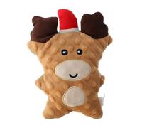 UPKOCH Christmas Gingerbread Man Plush Dog with Squeaker Interactive Chew for Small Medium Dogs Holiday Pet Present and Festive Decor Tough Bite-resistant Plush for Energetic Puppies