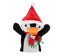 UPKOCH Christmas Penguin Hand Puppet Cute Plush Animal Character Puppet for Boys and Girls Interactive Storytelling Holiday-themed Parent-boy Girl Games
