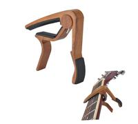 UPKOCH Classic Folk Guitar Capo Adjustable Trigger Key Clamp for Acoustic and Electric Guitars Compatible Ukulele and Banjo Wood Grain Finish