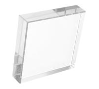 UPKOCH Clear Crystal Square Glass Paperweight Polished Block for Office Desk Decor Stable Heavy Decorative Weight for Home Crafts Photography Studio Reading Table