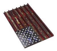 UPKOCH Coin Holder Display Medal Display Rack Wooden Star Pattern Resembling A Flag Elegant Patriotic Design for Veterans and Grandparents Home Decor Showcasing Medals with Ample Storage