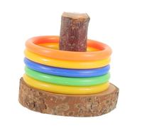 UPKOCH Colorful Bird Training with Rings Parakeet Intelligence and Educational for Cockatiels and Caged Birds Chewing and Grinding Entertainment Accessory Random Color