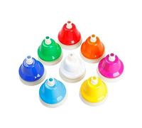 UPKOCH Colorful Note Metal Hand Bells for Educational Musical Instrument Lightweight Diatonic Bells to Develop Melody Sense and Hands Ability for Preschool