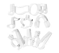 UPKOCH Cookie Baking Mold Easy to Release Music Note Stainless Steel with Violin Piano Electric Guitar Shapes Music Themed Baking Tool Versatile Use for Cutting Muffins and Pizza