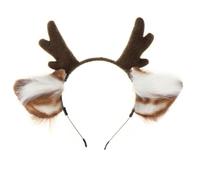 UPKOCH Cosplay Antler Hairband Deer Ears Party Headdress Cute Fawn Horn Hair Hoop for Women Holiday Costume Accessories