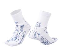 UPKOCH Cotton Massage Socks Print and Acupressure Pen, Reflexology Socks for Foot Meridian Care, for Men and Women, Household Foot Therapy Set